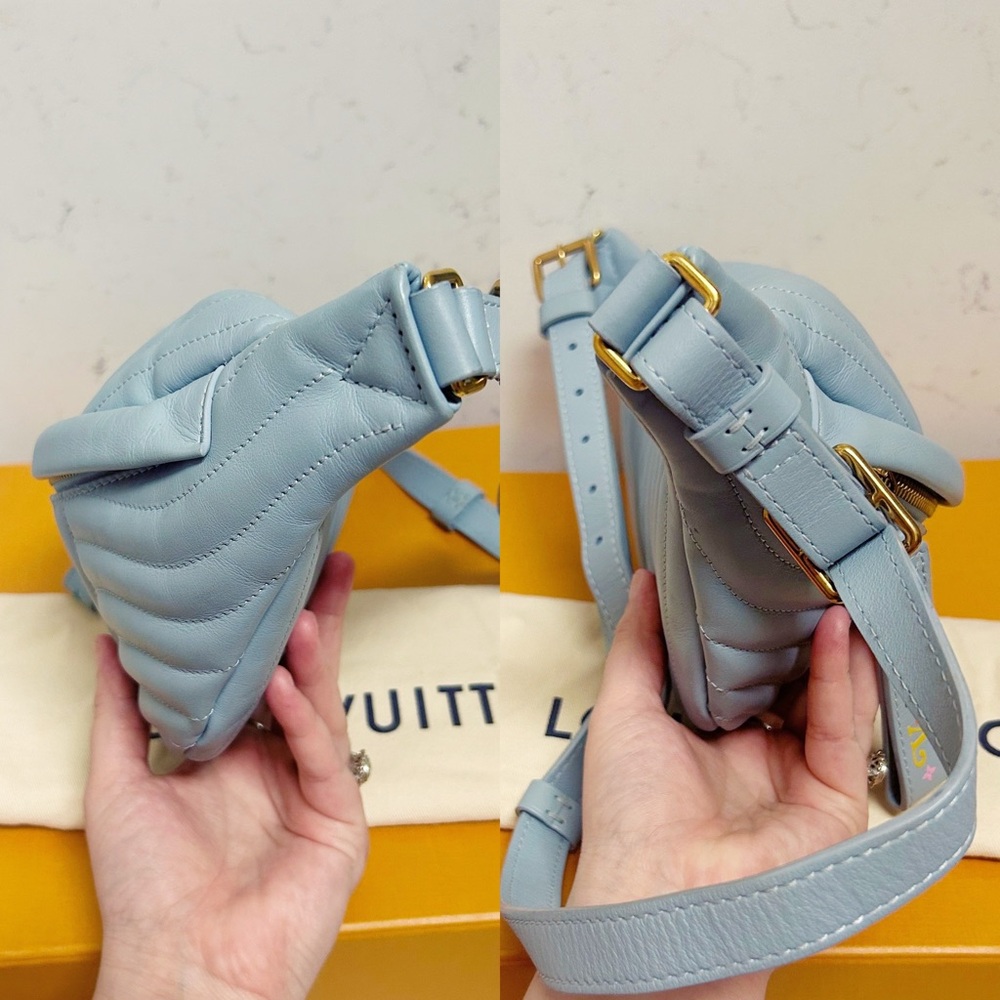 Authentic Louis Vuitton Pale Blue Wave Smooth Calfskin Bum Bag - Picture 7 of 14